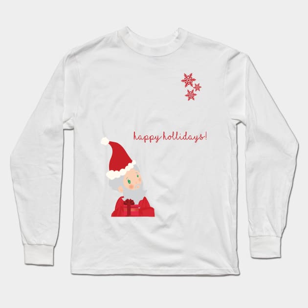 Christmas Card with San Nicolas Long Sleeve T-Shirt by AlMAO2O